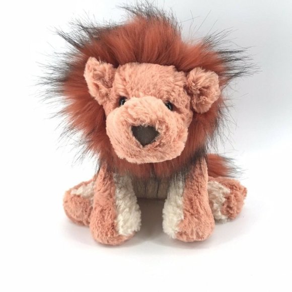 GUND Cozys Collection Lion Stuffed Animal Plush 10" Red Orange Fur Plush RARE - Picture 1 of 5